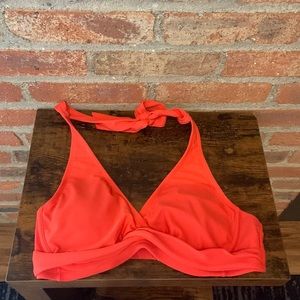 Athleta Coral Orange Swim Bikini Top Size 34 B/C